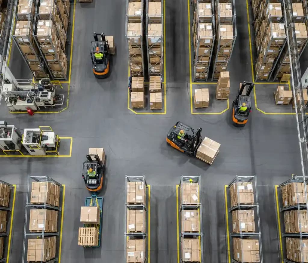 Forklift fleet tracking RTLS digital twin