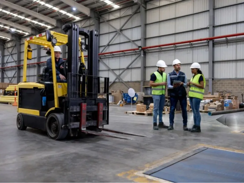 forklift and pedestrian safety in logistics warehouses solutions by LocaXion